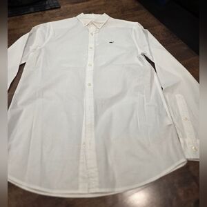 Vineyard Vines Boys 100% Cotton White Button Dress Shirt Large 16